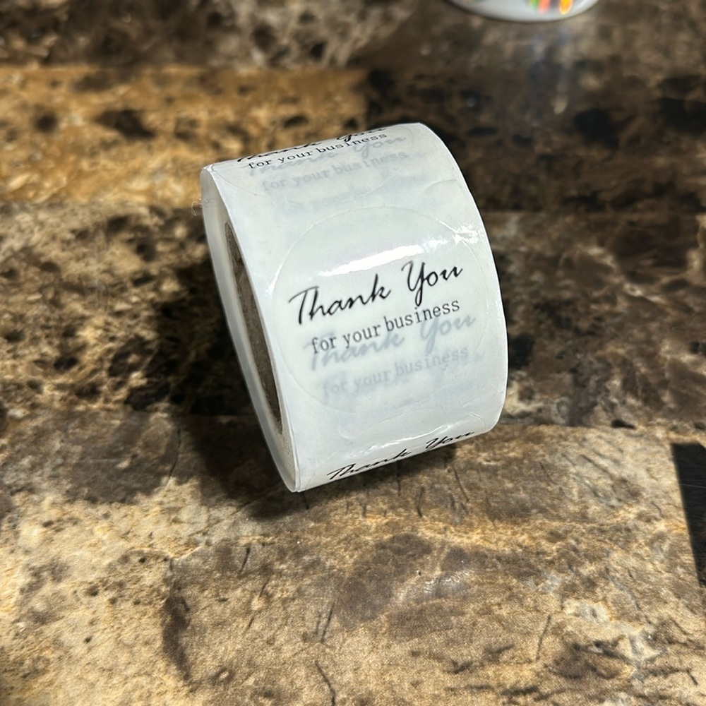 “Thank you for your business” stickers